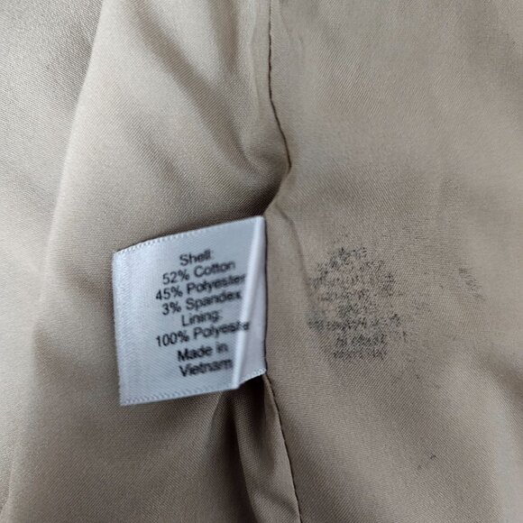 Lane Bryant Modernist Single Breast Cotton Blend Tan Jacket Blazer - Picture 9 of 9